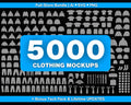 5000 Clothing Mockups Mega Bundle | Vector Templates, Free Tech Pack & Procreate Brushes