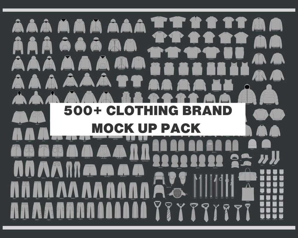 OPUS – Clothing Brand Starter Bundle (500+ Mockups + Tech Pack + Brand Guide)