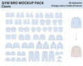 Gym Bro Canva Mockup Pack | Men's Clothing Mockup Pack For Canva