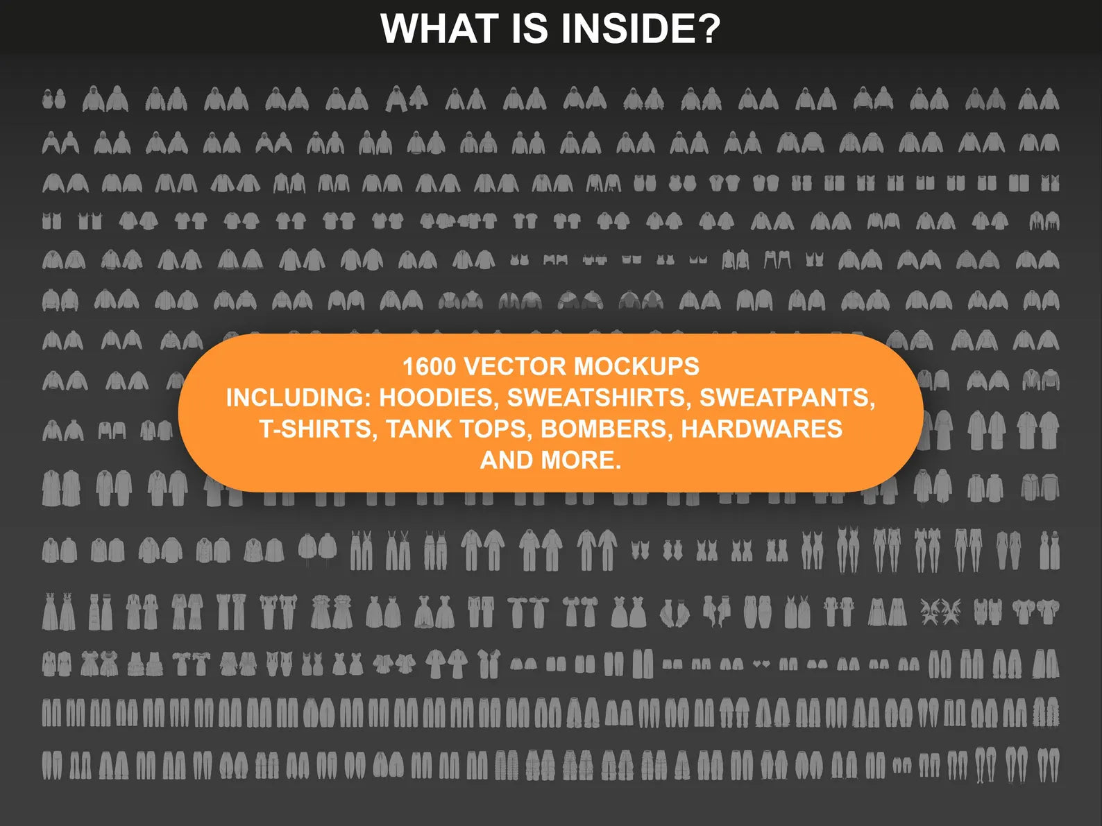 1600+ Fashion Design Mockups Bundle | Streetwear & Apparel Vector Flats | Tech Pack Templates for Designers