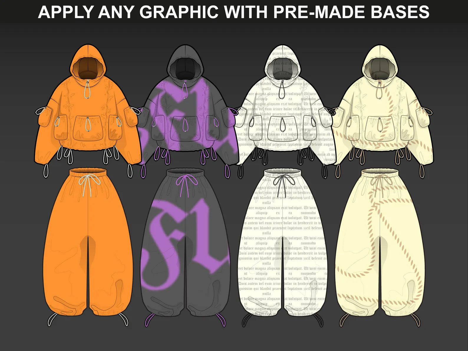 1600+ Fashion Design Mockups Bundle | Streetwear & Apparel Vector Flats | Tech Pack Templates for Designers