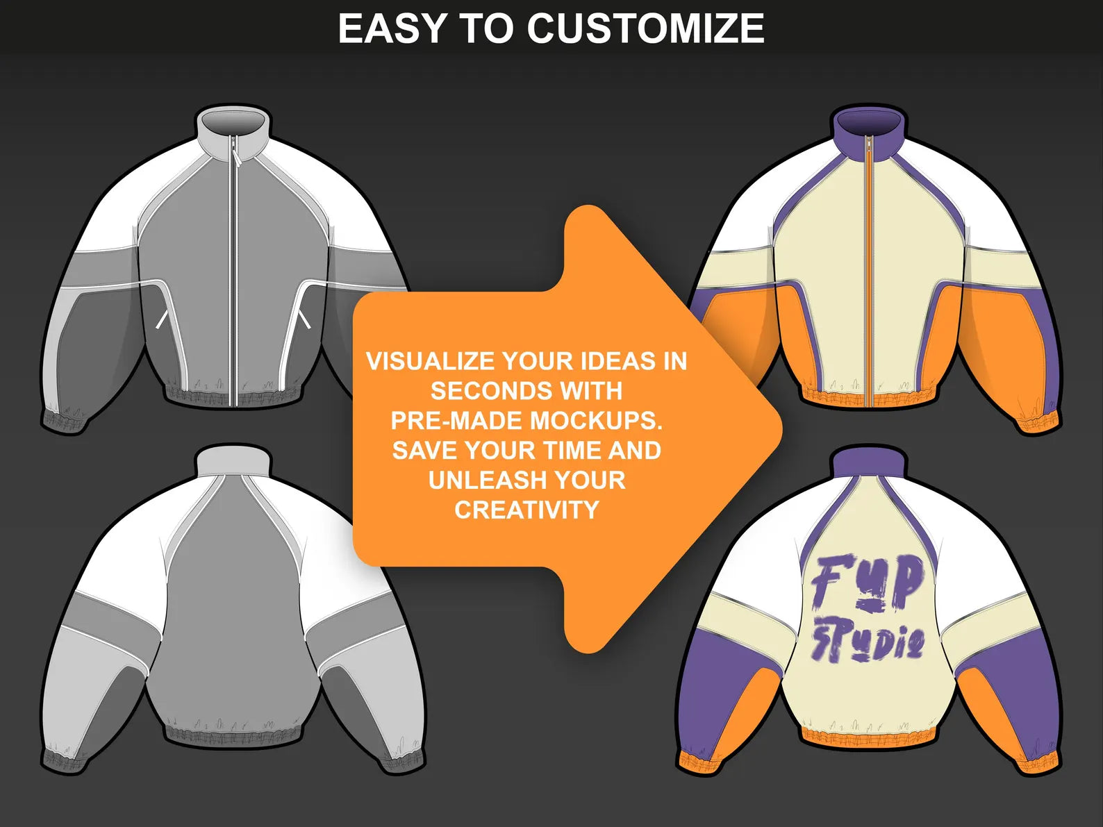 1600+ Fashion Design Mockups Bundle | Streetwear & Apparel Vector Flats | Tech Pack Templates for Designers