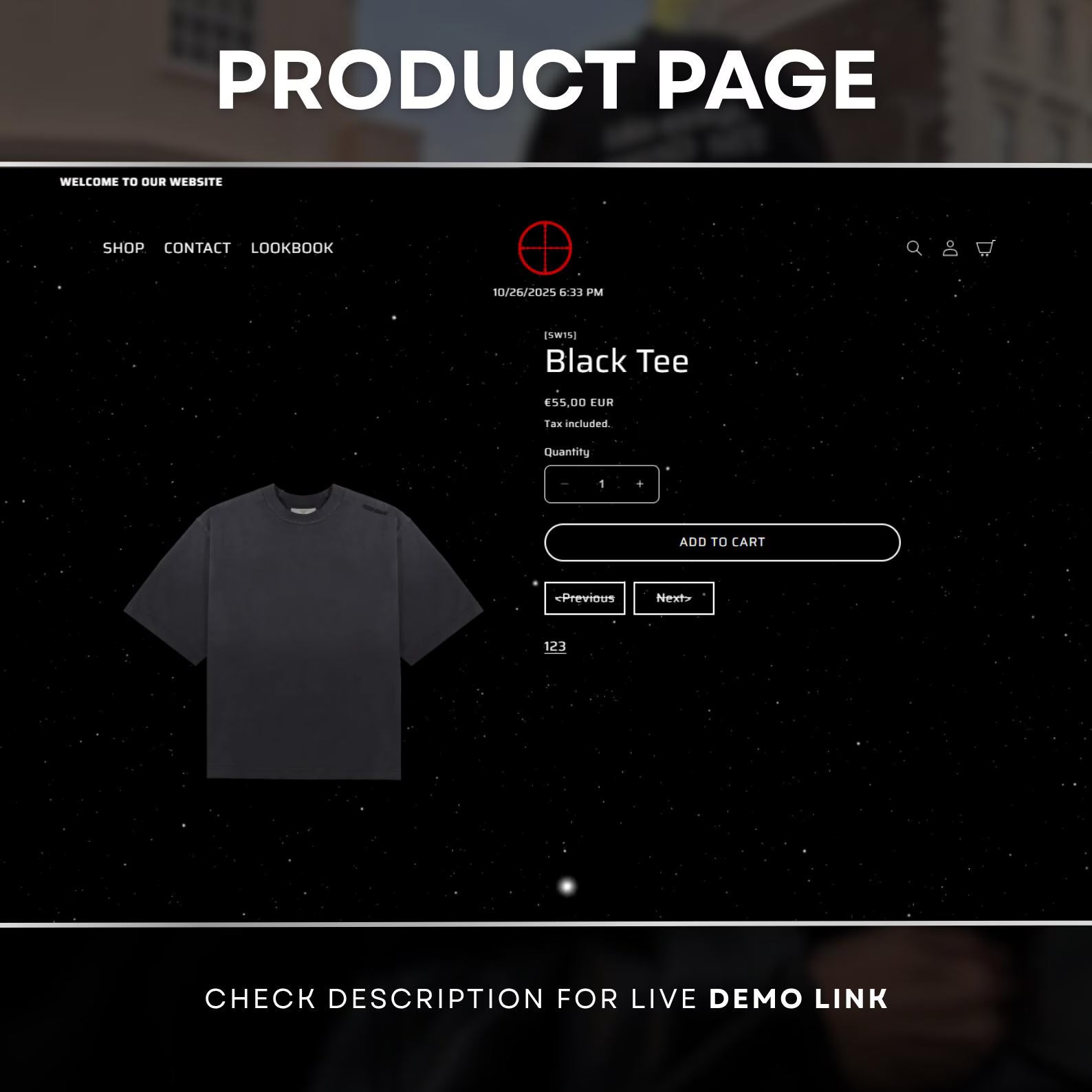 Shopify Clothing Theme V3 | Modern Fashion Brand Theme with Music Player Enter Page + Background Video + Fully Customizable Layout