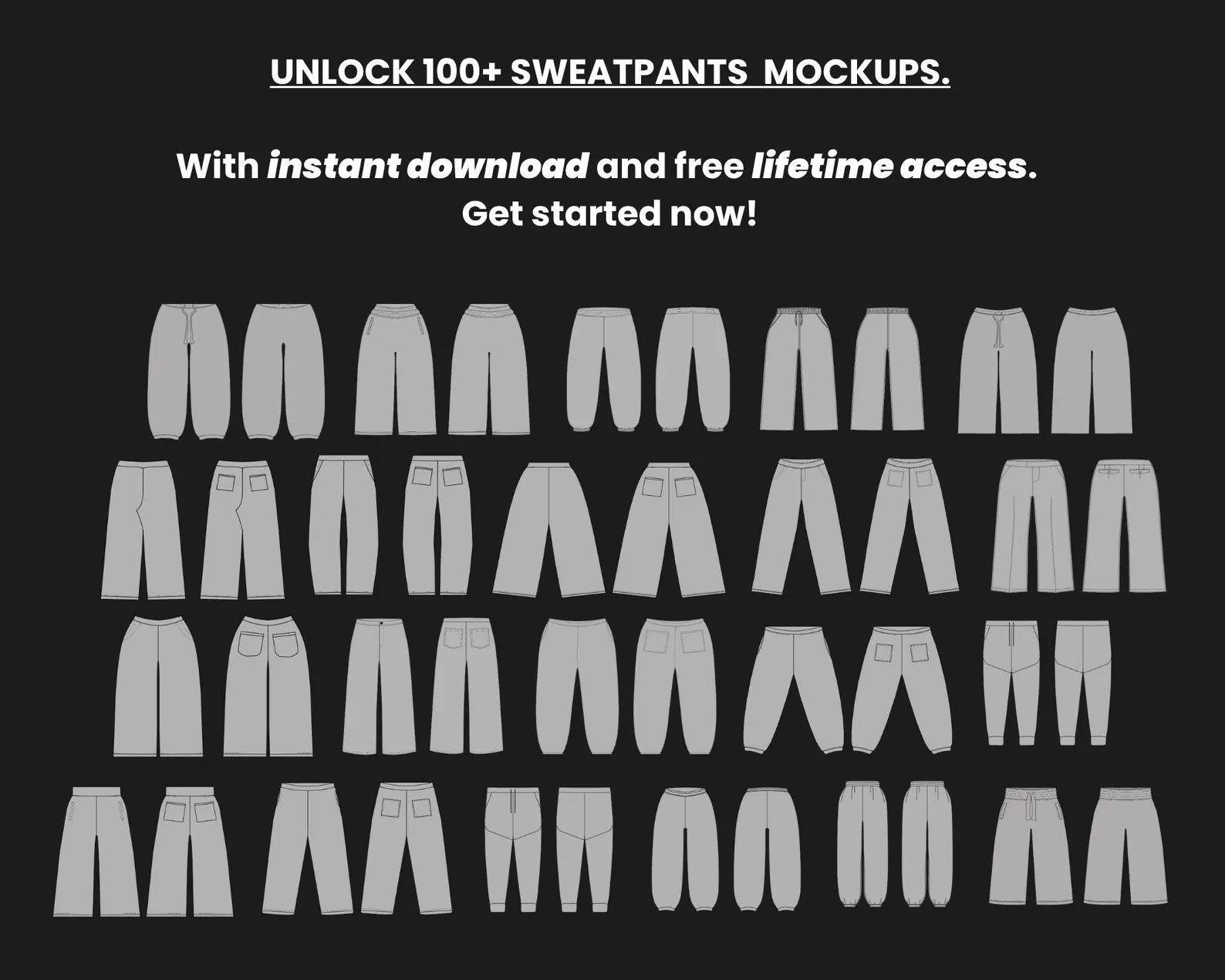 300 Tracksuit Mockup Bundle | SVG & PNG Vector Templates for Fashion Designers & Clothing Brands