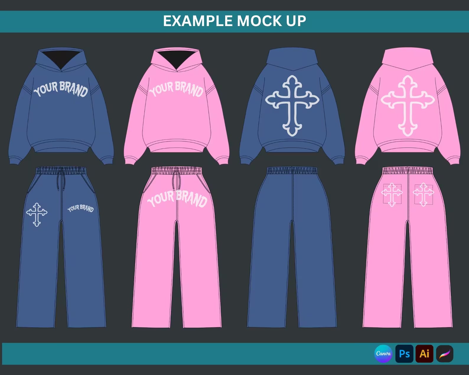 Urban Distro – Mega Clothing Vector Mockups Pack (1500+)