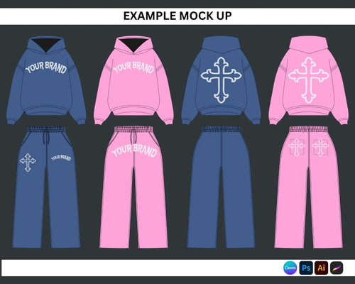 OPUS – Clothing Brand Starter Bundle (500+ Mockups + Tech Pack + Brand Guide)