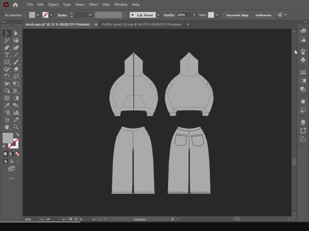 300 Tracksuit Mockup Bundle | SVG & PNG Vector Templates for Fashion Designers & Clothing Brands