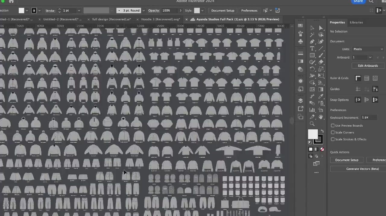 OPUS – Clothing Brand Starter Bundle (500+ Mockups + Tech Pack + Brand Guide)